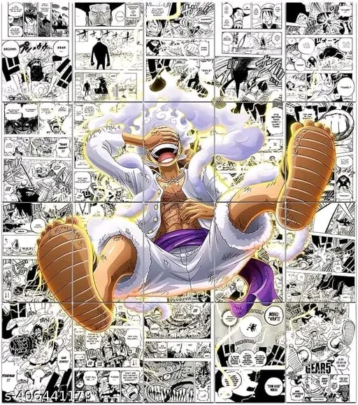 One Piece Gear 5 Luffy manga poster set