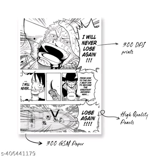 One Piece manga panel poster A4