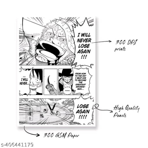 One Piece manga panel poster A4