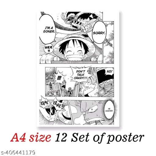 One Piece Gear 5 manga collage wall poster